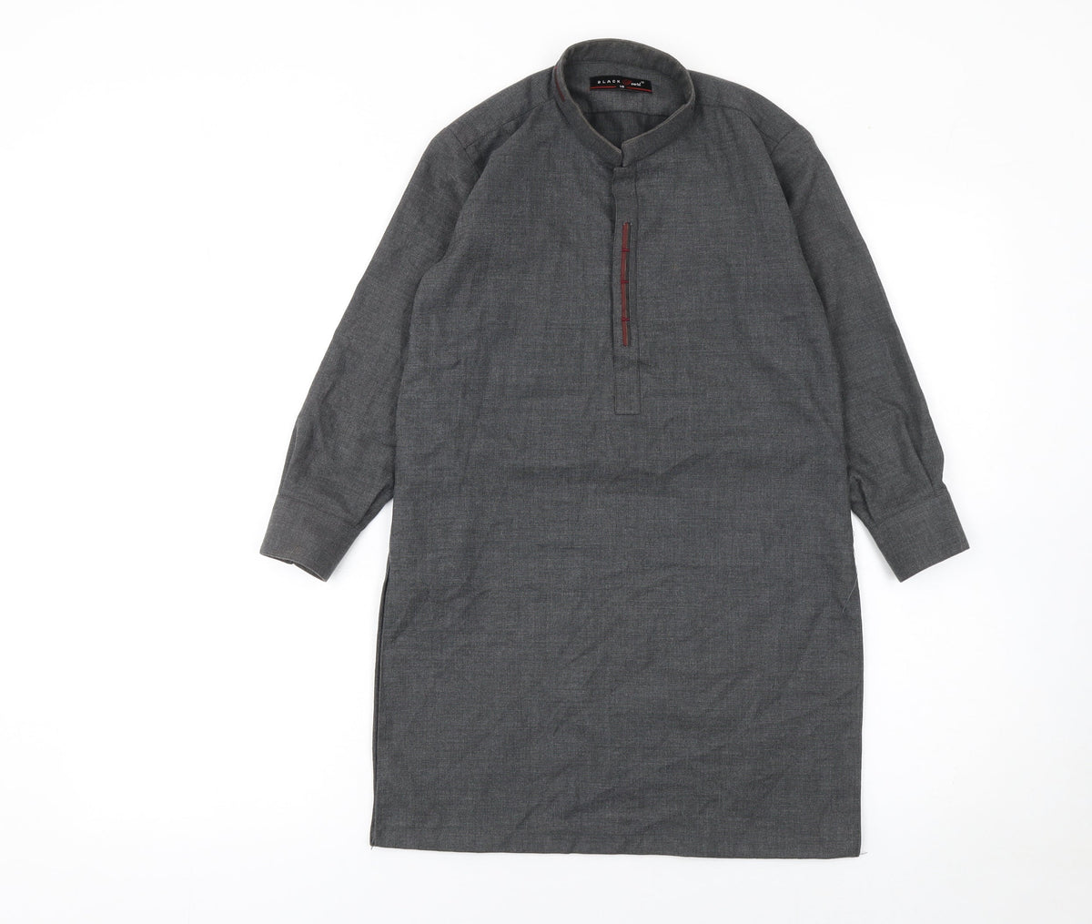 Black Pearl Girls Grey Long Sleeve Cotton Blend Tunic Shirt Size 18