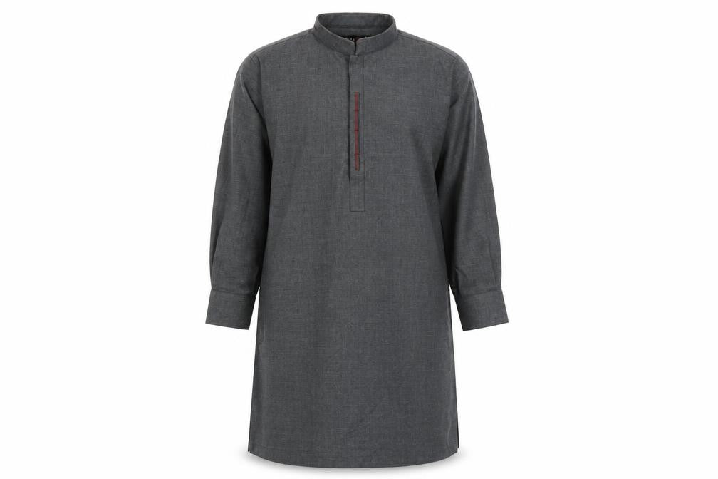 Black Pearl Girls Grey Long Sleeve Cotton Blend Tunic Shirt Size 18