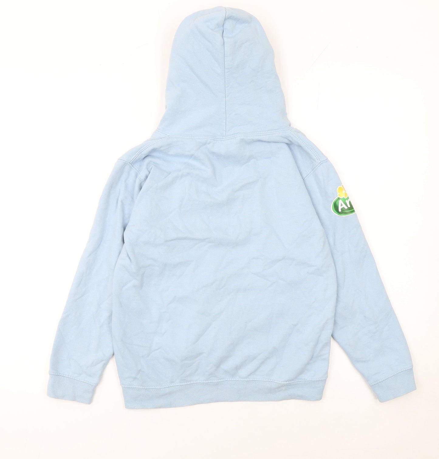 Just Hoods Boys Light Blue Pullover Hoodie L (9-11 Years) Cotton Blend
