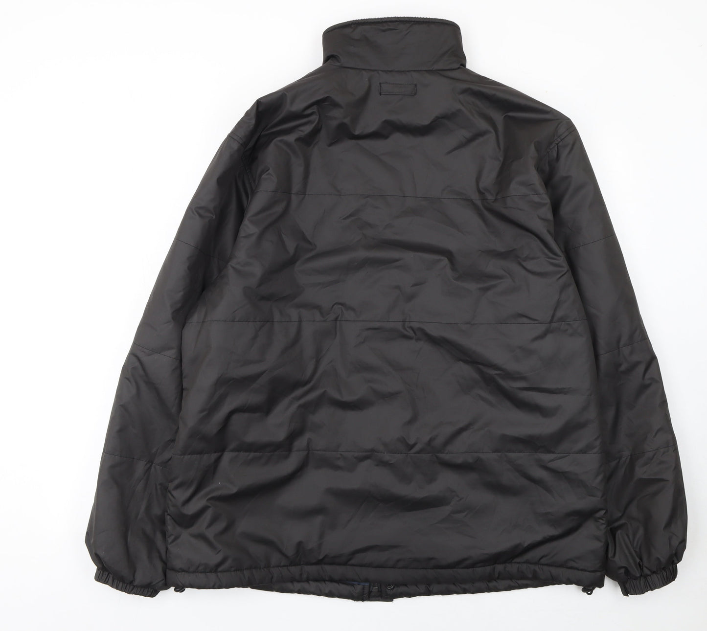 Melka Men's Black Polyester Winter Puffer Jacket Size 52 Regular
