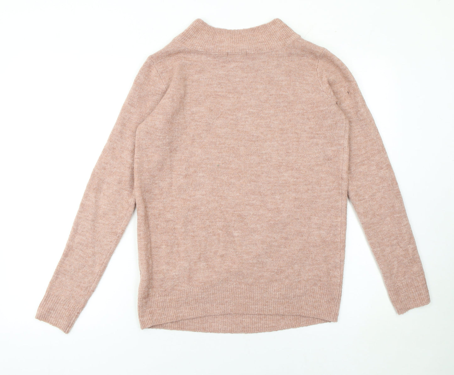 H&M MAMA Women’s Beige Mock Neck Knit Jumper XS
