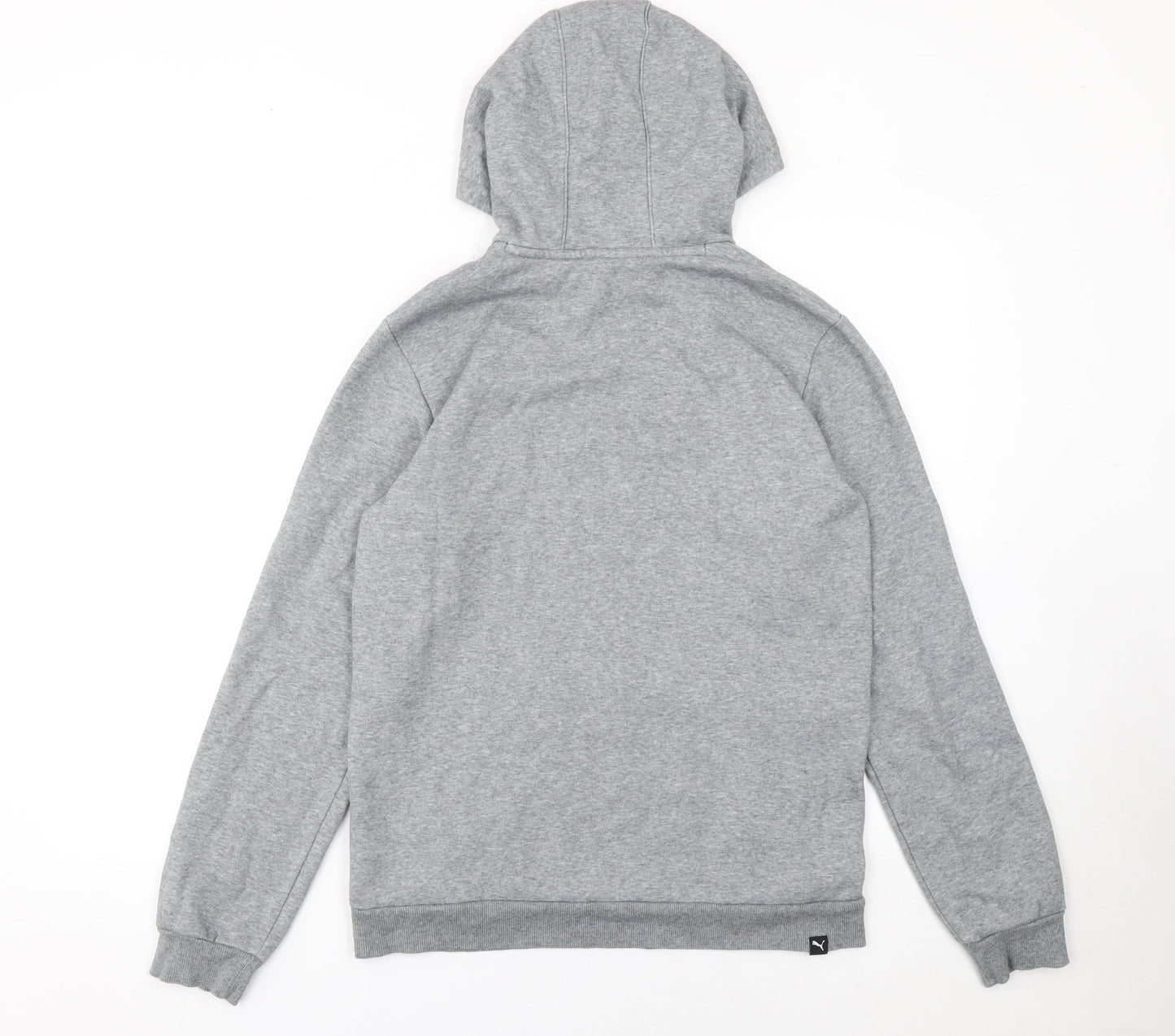 Puma Boys Grey Pullover Hoodie 16-15-16Y Regular Fit Fleece Sweatshirt