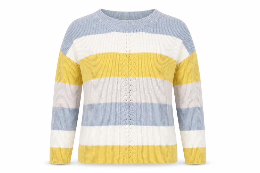 Fat Face Women's Multicoloured Striped Crew Neck Jumper Size 12