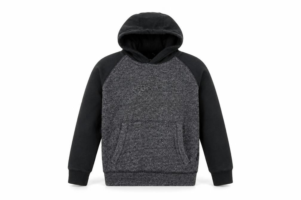 Bench Boys Grey Colourblock Hoodie 9-10 Years Pullover Fleece Sweatshirt