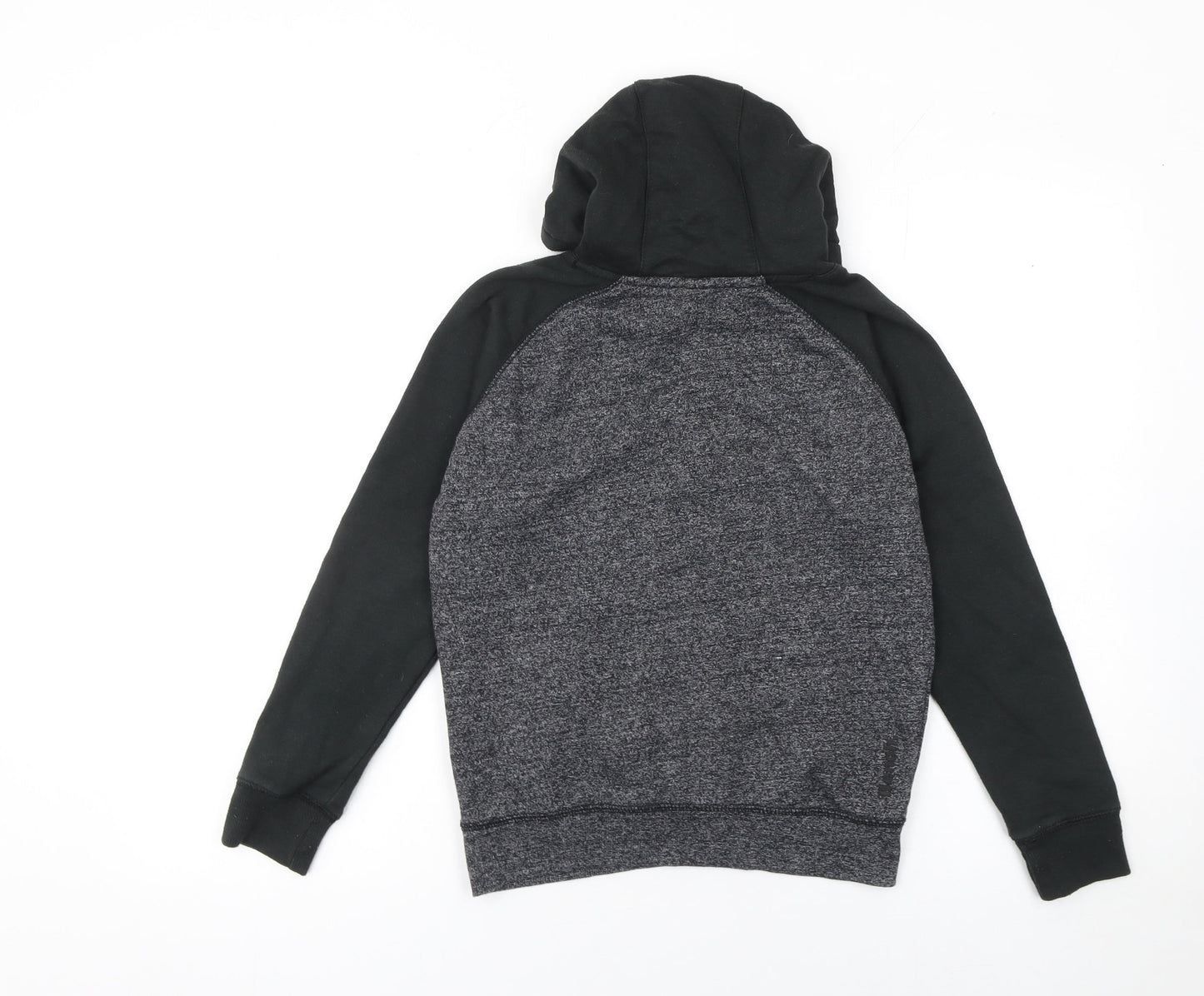 Bench Boys Grey Colourblock Hoodie 9-10 Years Pullover Fleece Sweatshirt