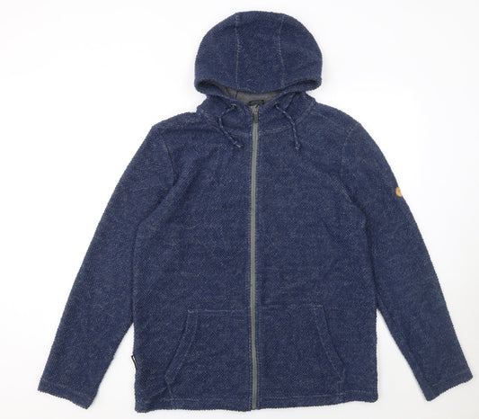 Trespass Men's Blue Full Zip Hooded Knit Hoodie Size S