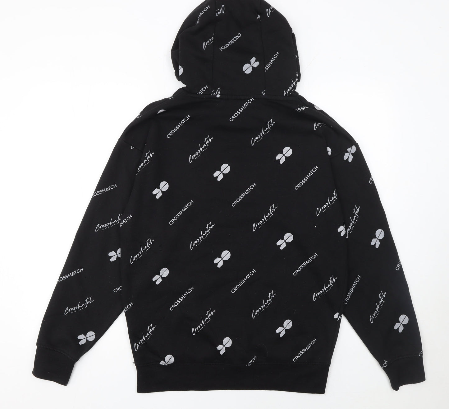 Crosshatch Men's Black Pullover Hoodie S Logo Graphic Fleece