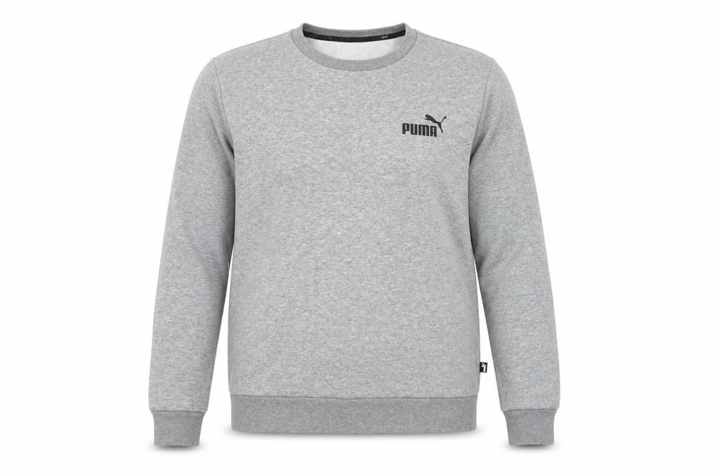 Puma Men's Grey Crew Neck Sweatshirt Size S Regular Fit Pullover