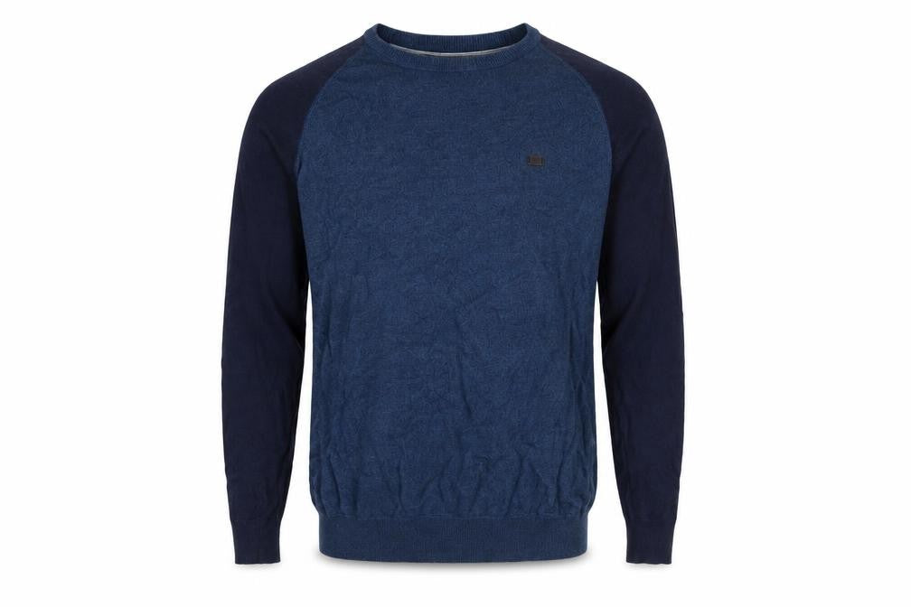 Kingpin Jeans Men's Blue Cotton Crew Neck Pullover Jumper L