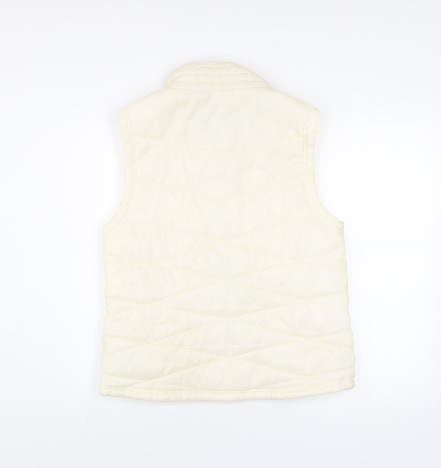 TCA Mens Ivory Full Zip Padded Waistcoat Bodywarmer L