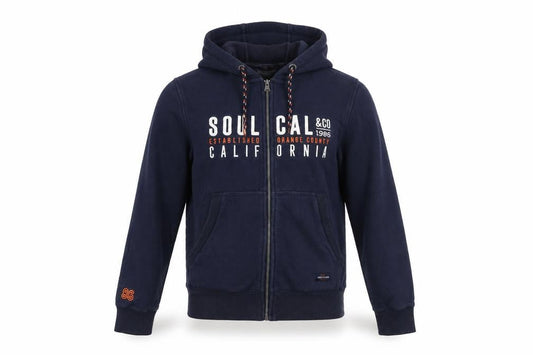 SoulCal Men's Blue Hooded Full Zip Jacket Size S