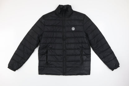 Original Penguin Men's Black Puffer Jacket M Full Zip Winter Coat