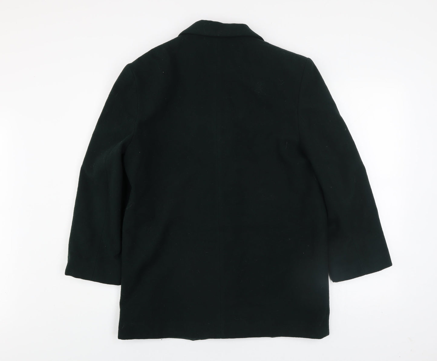 BHS Women’s Green Wool Blend Blazer UK 12 Classic Mid-Length Jacket