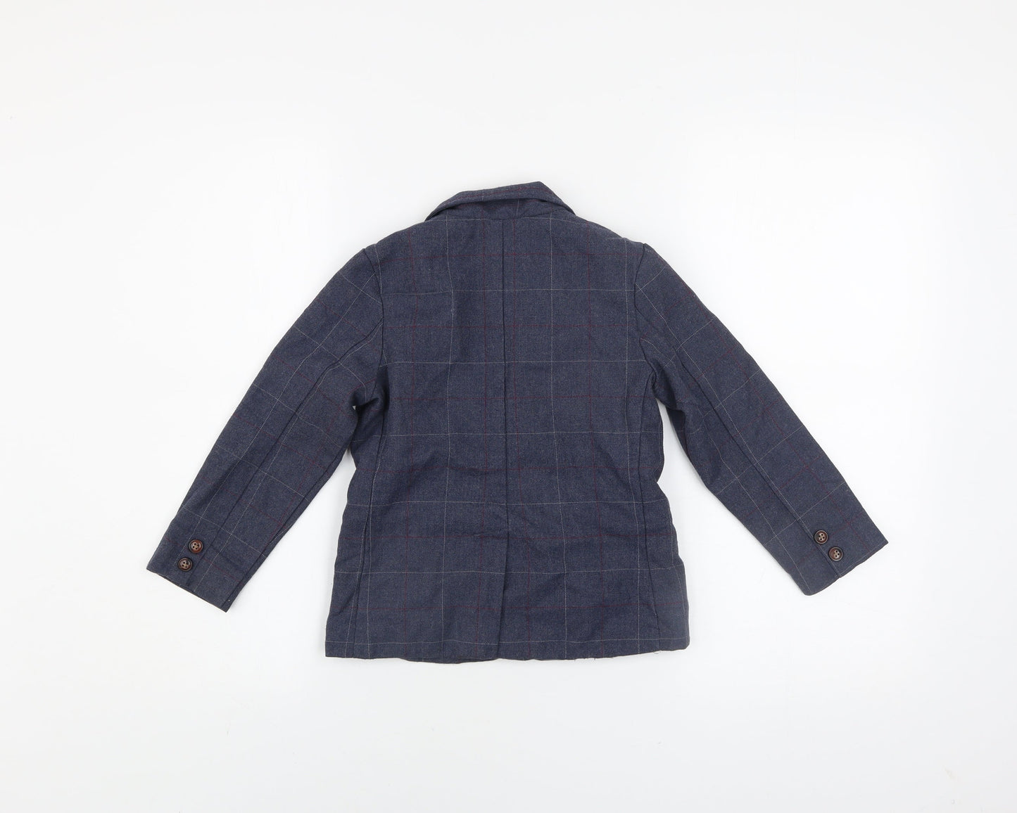 Cat & Jack Boys Blue Check Blazer 4 Years Single-Breasted Jacket