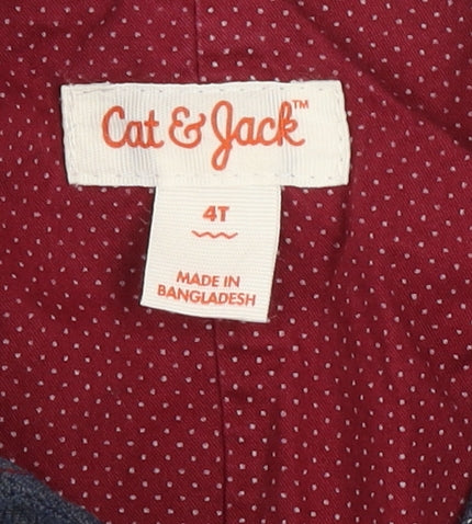 Cat & Jack Boys Blue Check Blazer 4 Years Single-Breasted Jacket