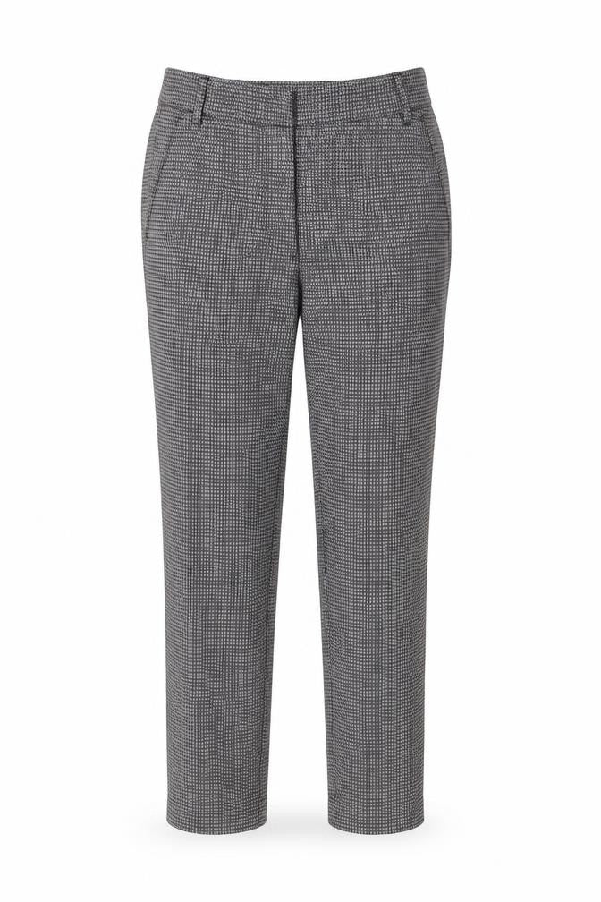 Zara Women Brown Geometric Slim Fit Tapered Trousers Size 6