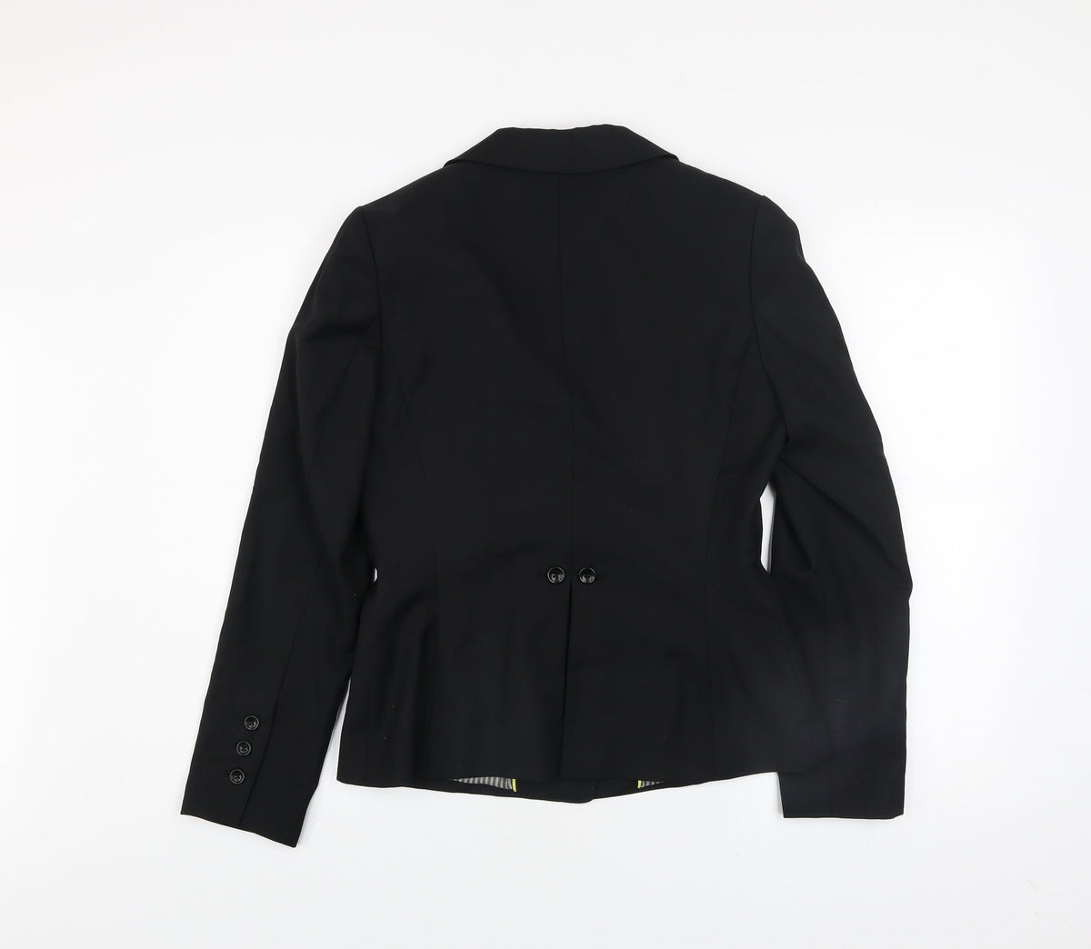 Ted Baker Women’s Black Wool Blend Tailored Two-Button Blazer UK 12