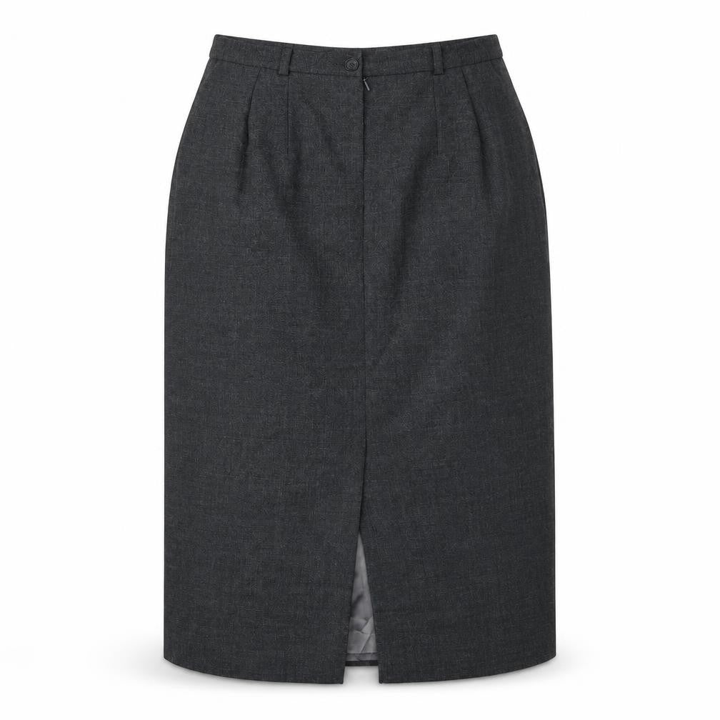 Debenham & Freebody Women's Grey Wool Blend Long Pencil Skirt Size 14