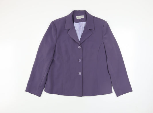 Gerrard Creation Women's Purple Size 16 Blazer Jacket