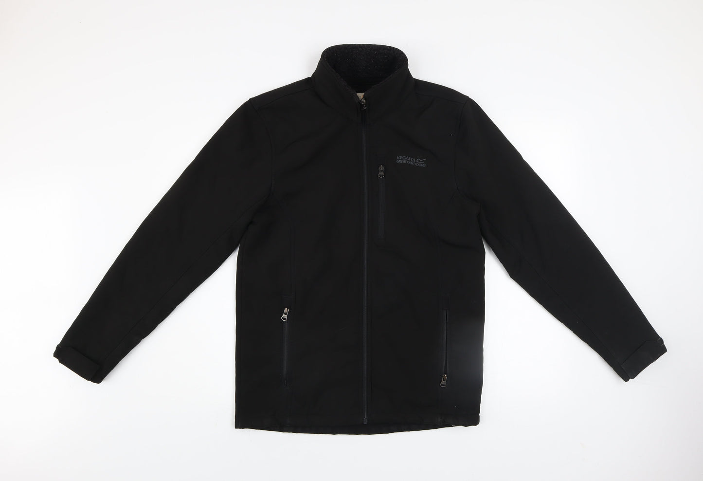 Regatta Men's Black Softshell Jacket Size S Windproof Water Resistant