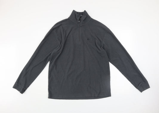 Trespass Men's Grey Fleece 1/4 Zip Pullover Sweatshirt Size M