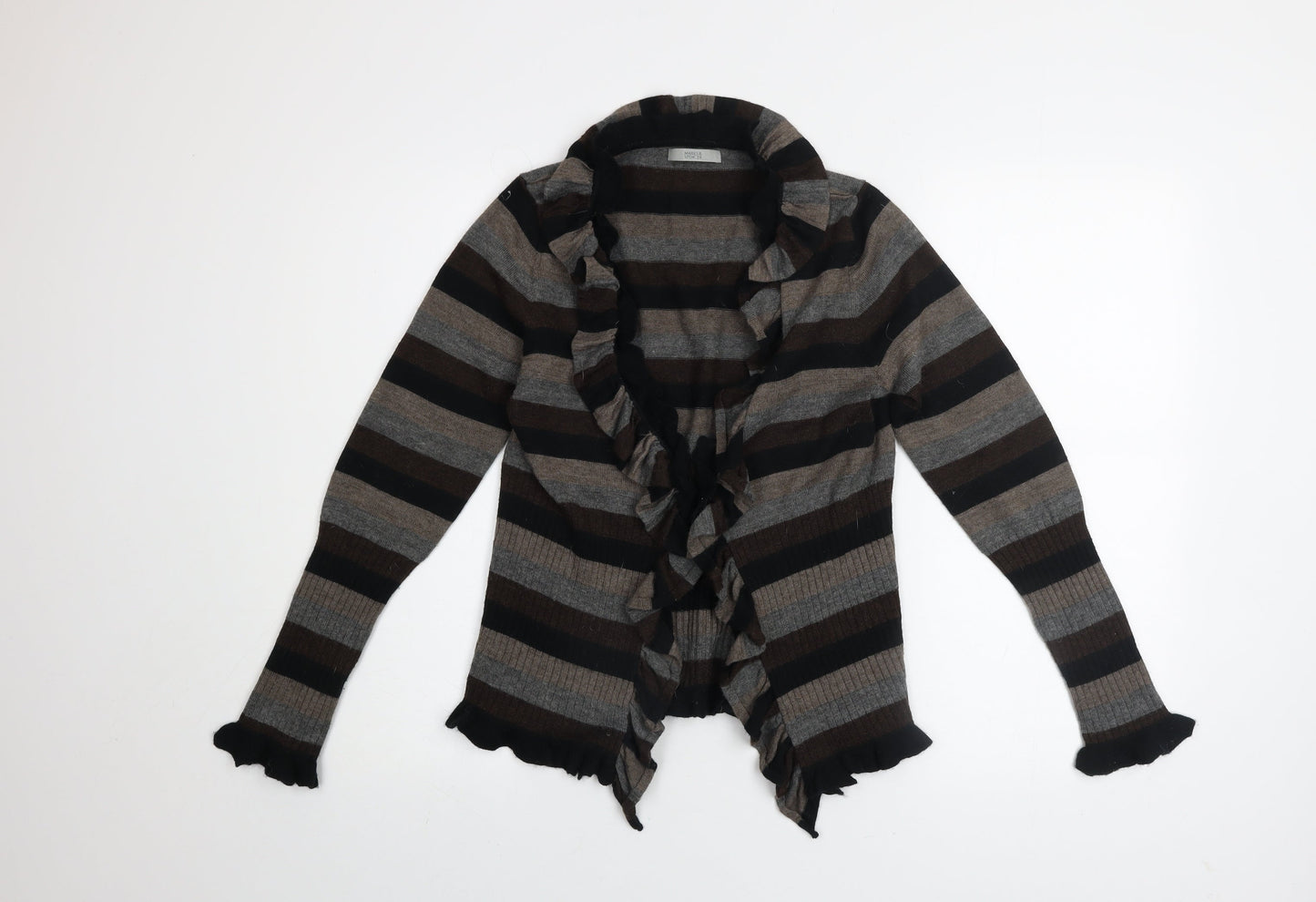 Marks and Spencer Women’s Brown Striped Ruffle Cardigan UK 14