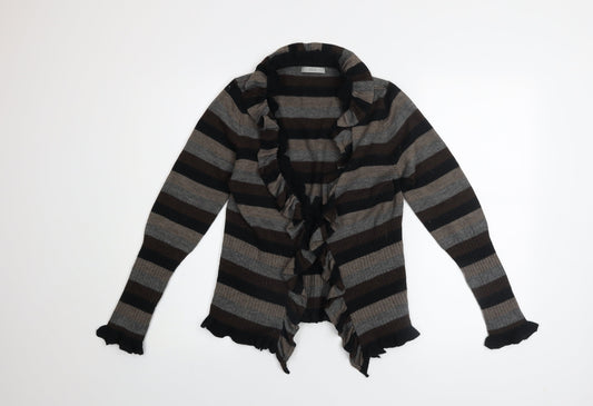 Marks and Spencer Women’s Brown Striped Ruffle Cardigan UK 14