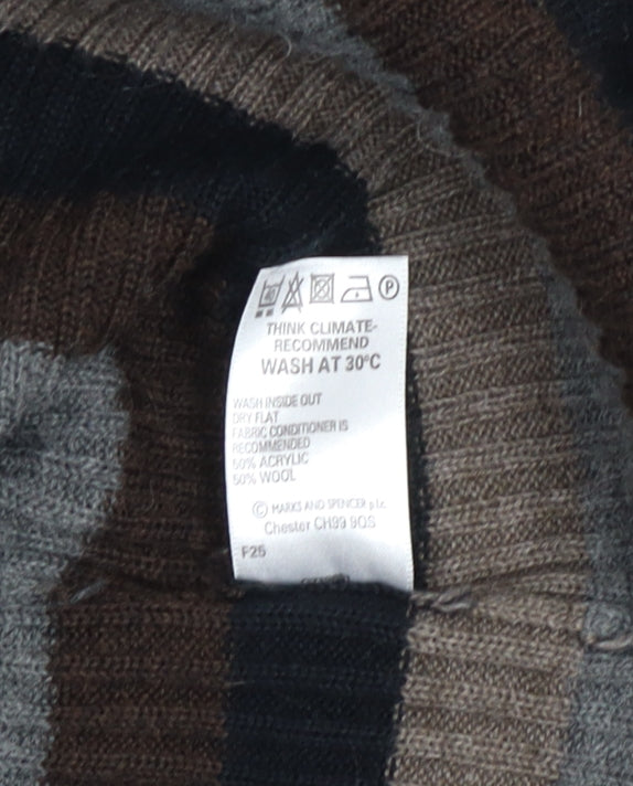 Marks and Spencer Women’s Brown Striped Ruffle Cardigan UK 14