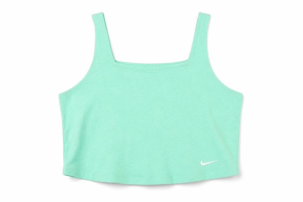 Nike Women's Green Cropped Tank Top XL Sports Jersey