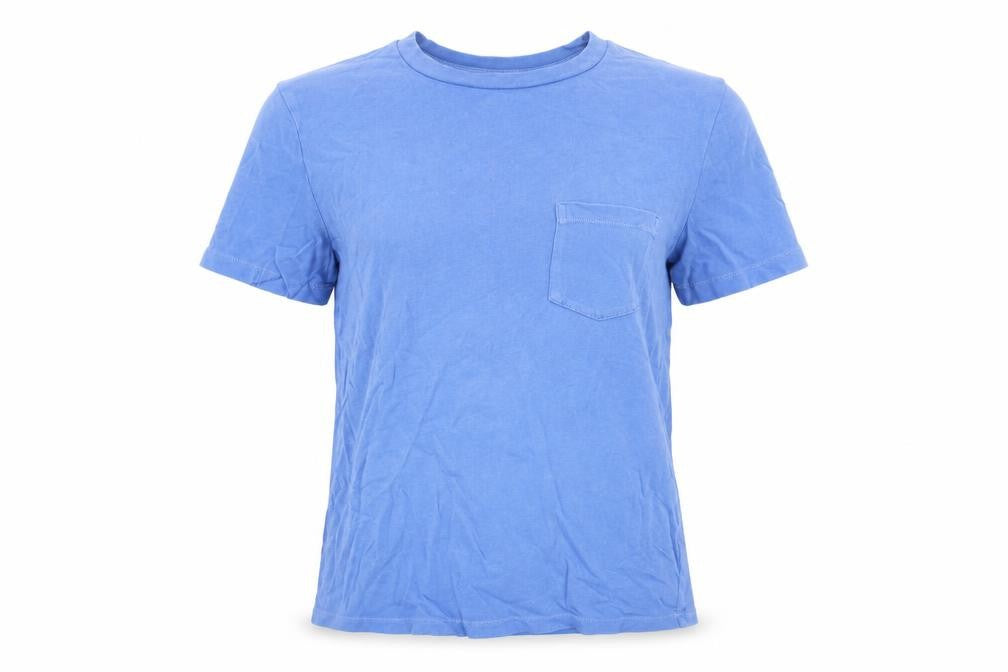 Gap Womens Blue XS Cropped Cotton Jersey T-Shirt