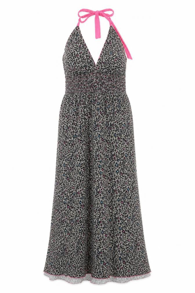 Urban Beach Womens Multicoloured Animal Print Maxi Halter Dress Size 10