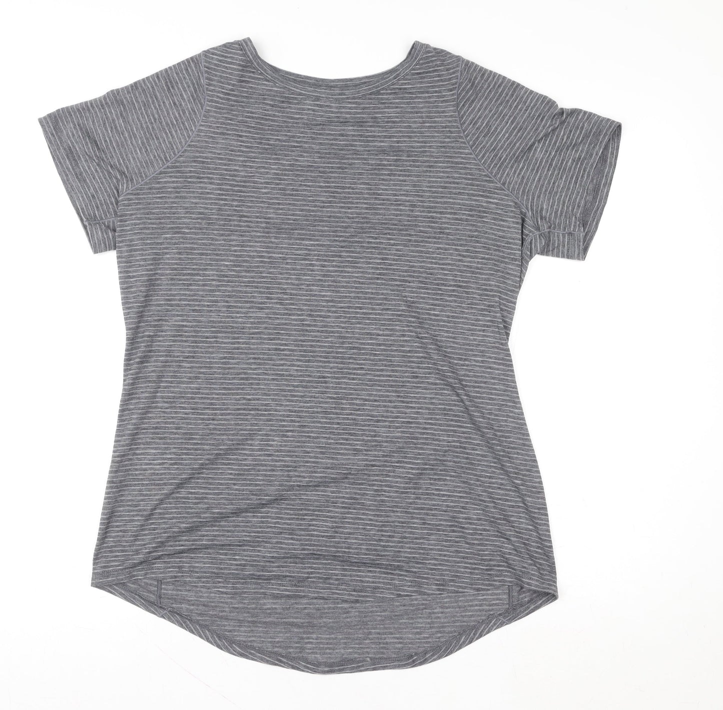 Athletic Works Men’s Grey Striped Short Sleeve T-Shirt M