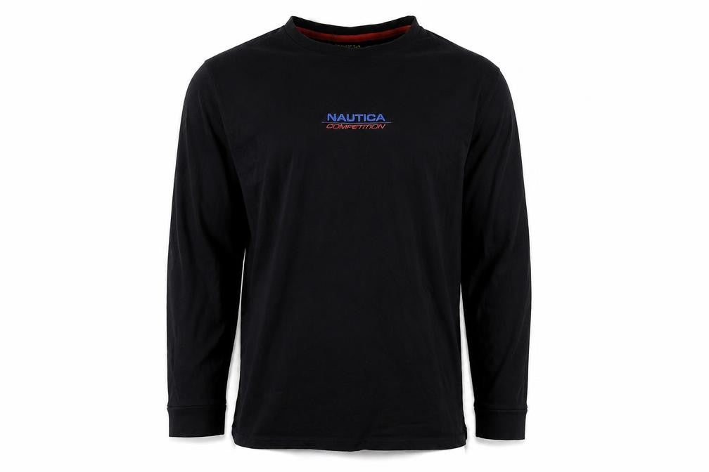 Nautica Competition Men's Black Long Sleeve Graphic Top M