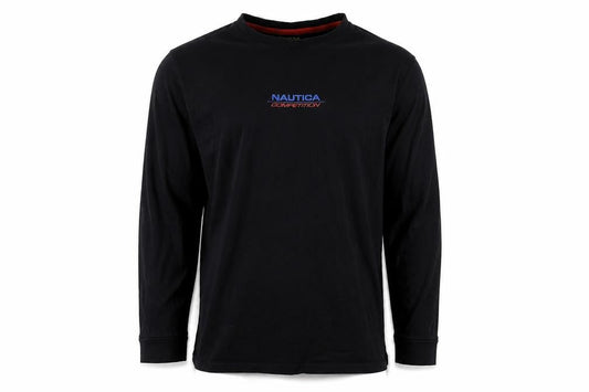 Nautica Competition Men's Black Long Sleeve Graphic Top M