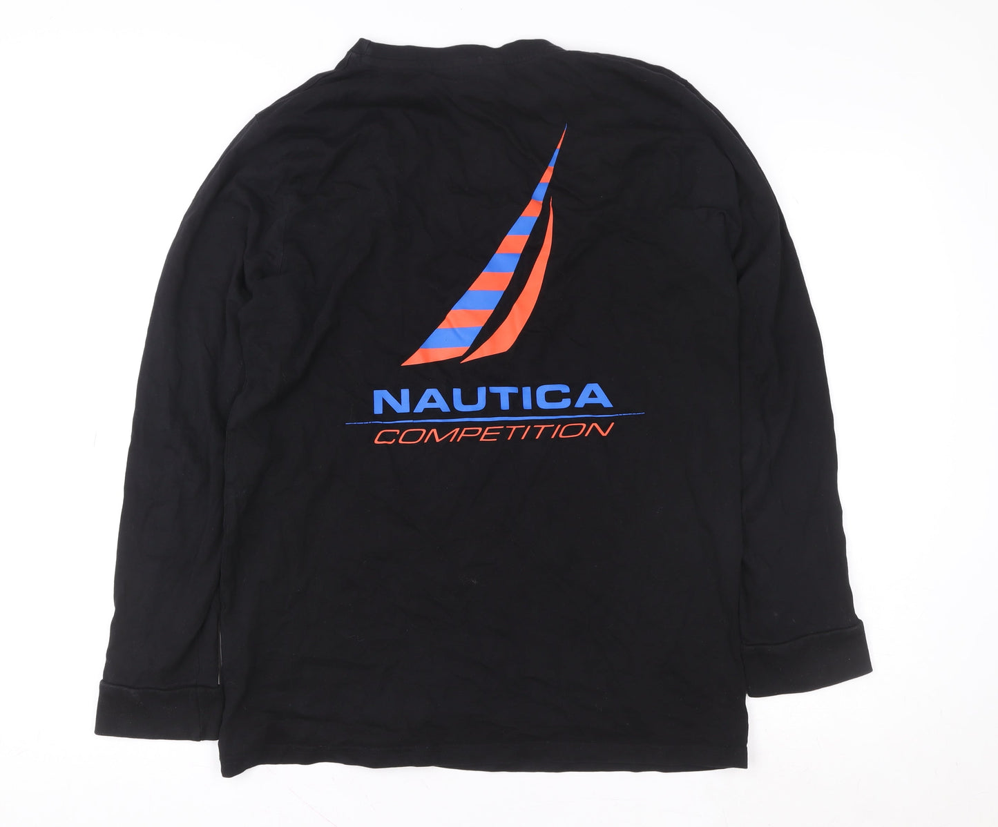 Nautica Competition Men's Black Long Sleeve Graphic Top M