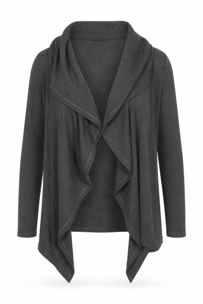 Red Berry Women’s Grey Open Front Long Sleeve Cardigan Size S