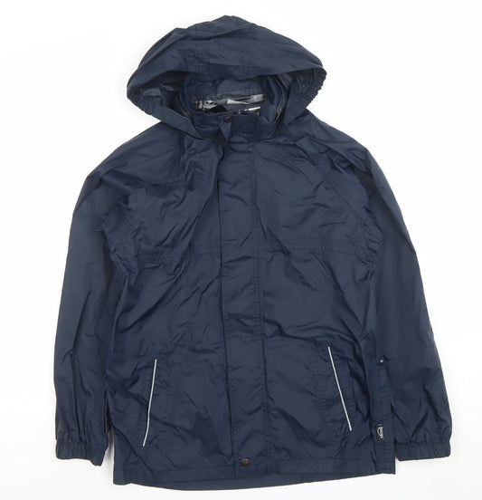 Regatta Men Blue Waterproof Hooded Rain Jacket Size 164