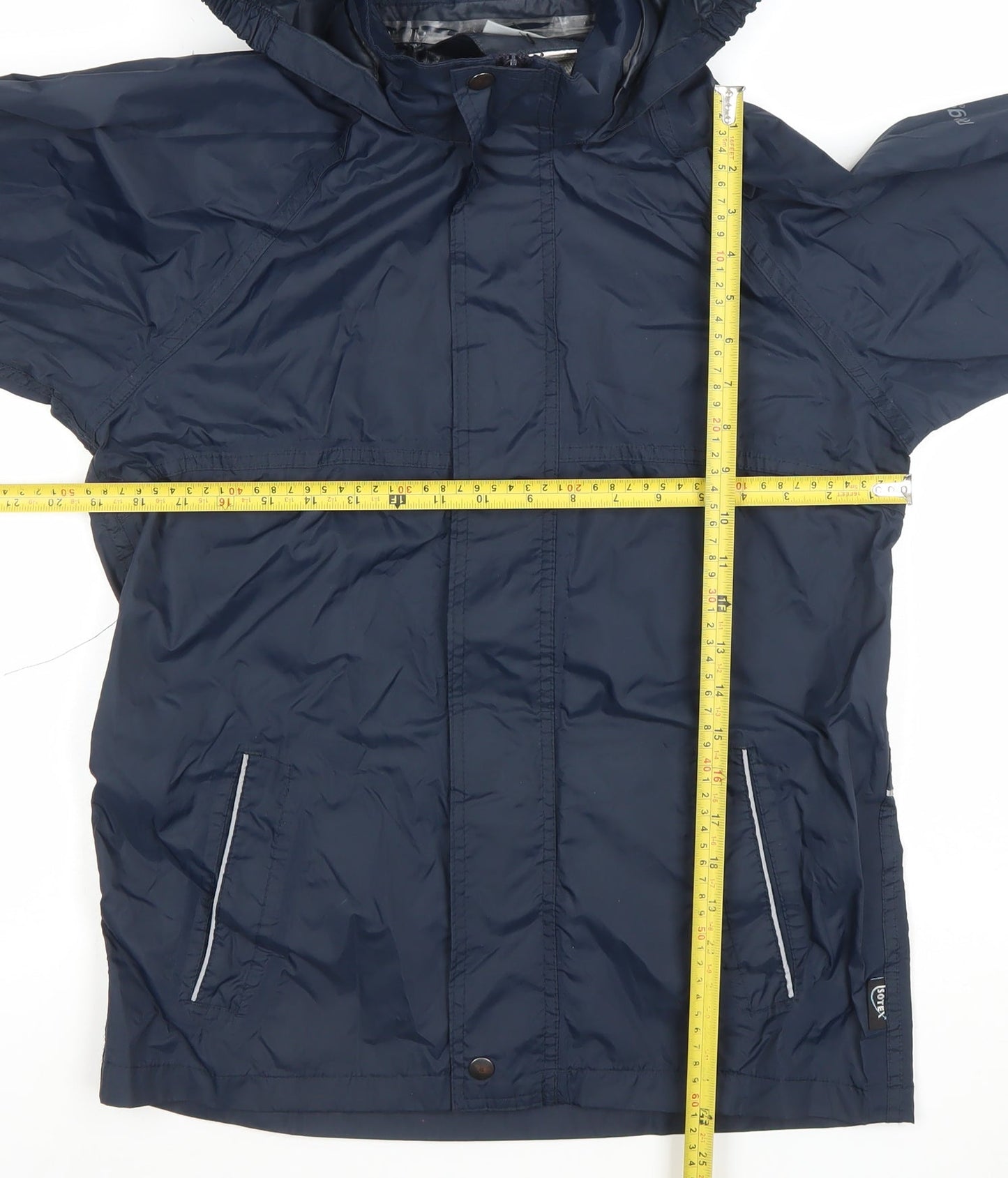 Regatta Men Blue Waterproof Hooded Rain Jacket Size 164