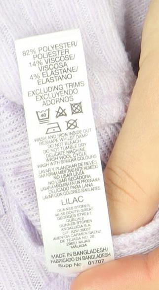 Dunnes Stores Women Purple Medium Crew Neck Knit Jumper