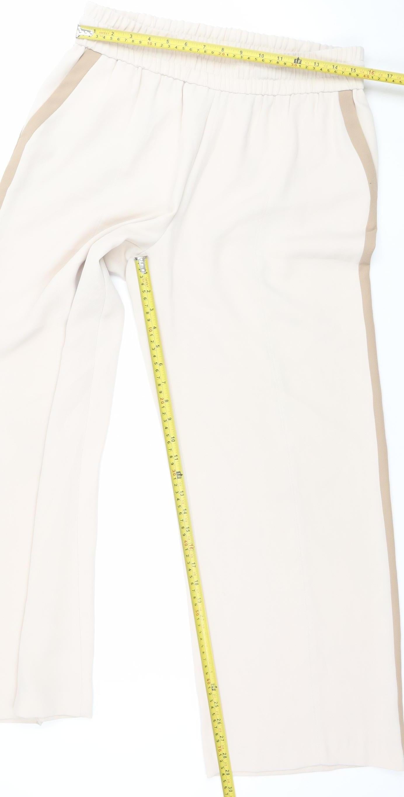 Dunnes Women’s Beige Crepe Jogger Trousers Size M