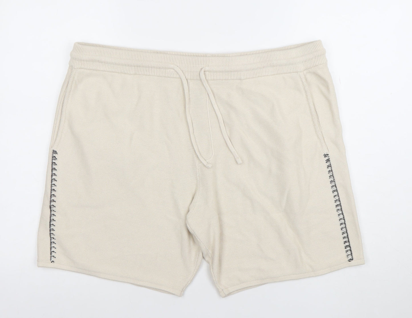 Autograph Men’s Beige Cotton Knit Sweat Shorts XL Casual