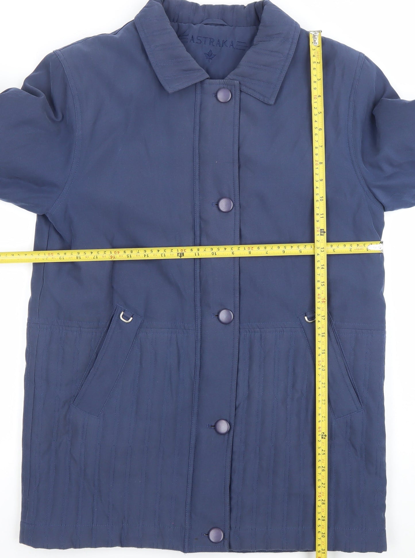 Eastraka Women's Blue Quilted Mid-Length Coat Size S