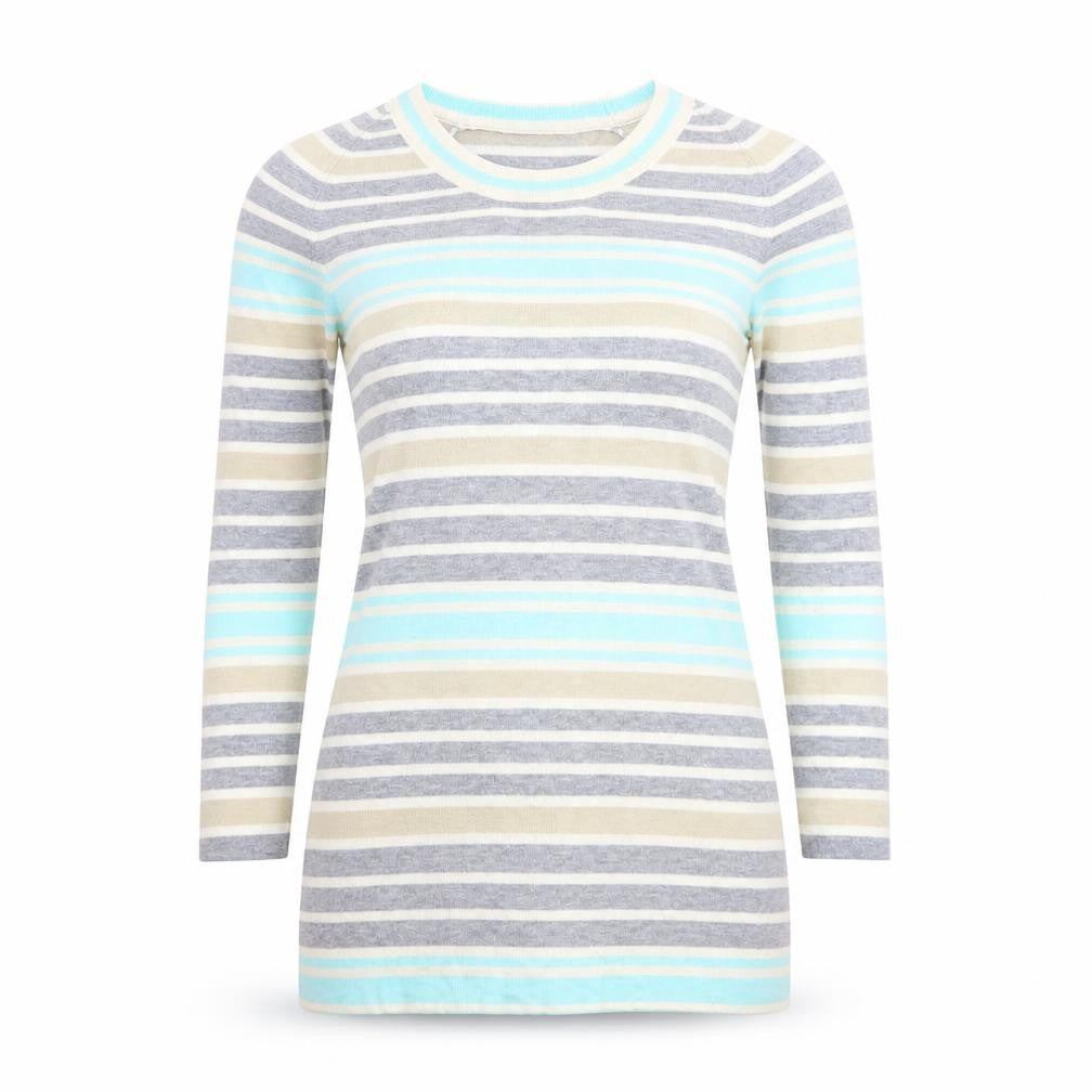 Marks & Spencer Women’s Multicoloured Striped Cashmere Blend Jumper UK 10