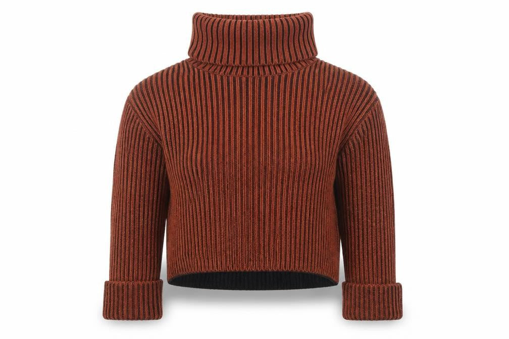 Topshop Womens Multicoloured Wool Roll Neck Chunky Knit Jumper XS