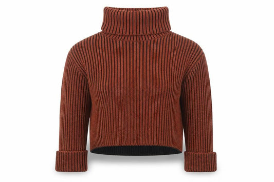 Topshop Womens Multicoloured Wool Roll Neck Chunky Knit Jumper XS