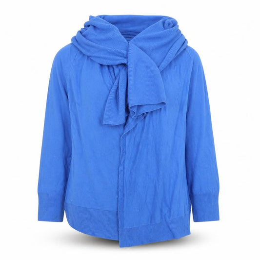 Monsoon Womens Blue Cotton Knit Open Cardigan Size S