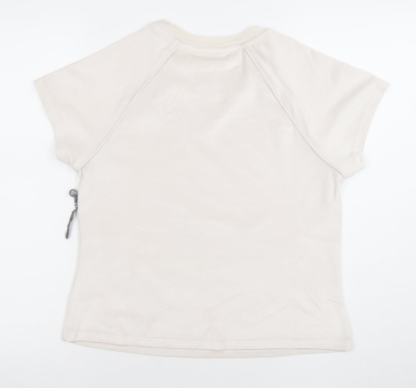 Danskin Women's Beige XL Short Sleeve Crew Neck Stretch T-Shirt