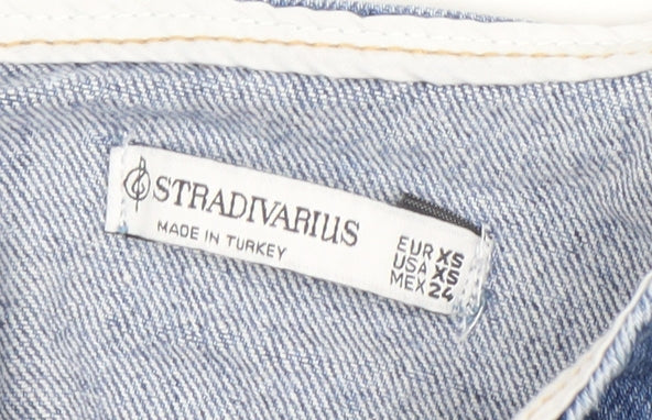 Stradivarius Women’s Blue Denim Cropped Tank Top XS