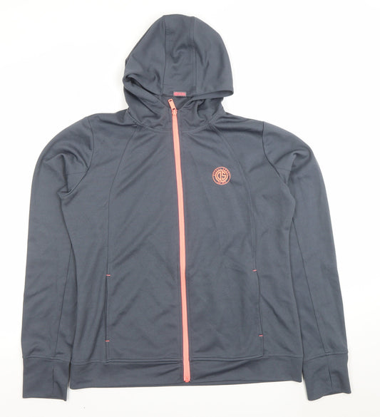 Diesel Women’s Grey Full Zip Hoodie XL Polyester Sport Style