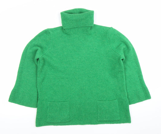 Savida Womens Green Roll Neck Knit Jumper Size 14